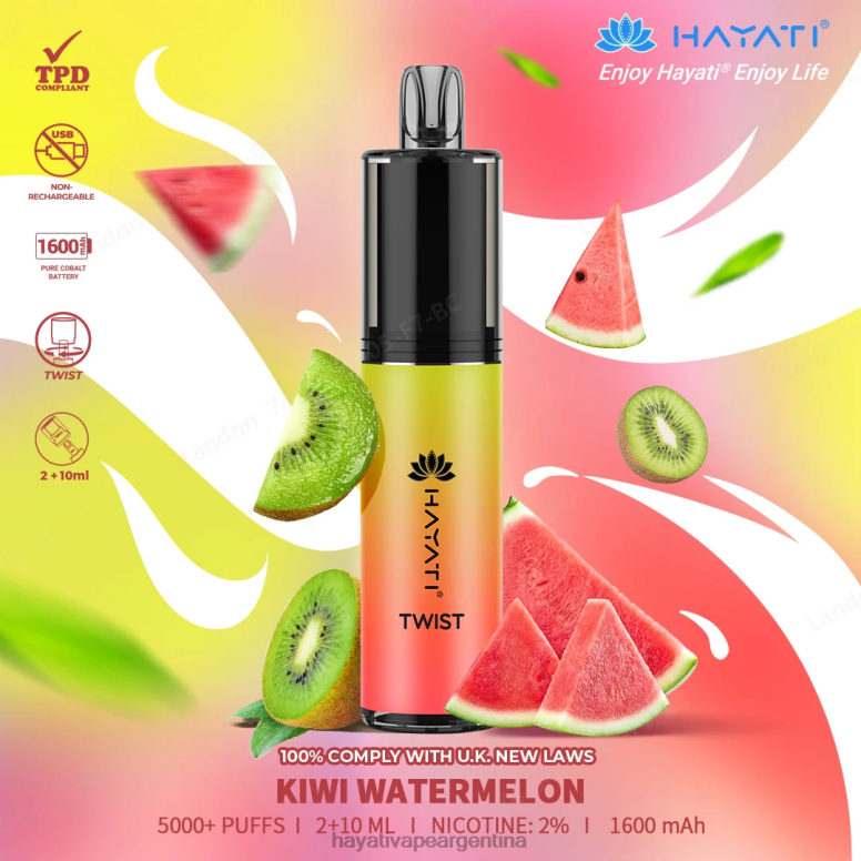 Hayati flavour list - Hayati Twist desechable sandia kiwi 28L5L74