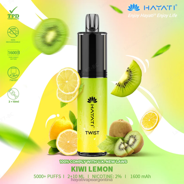 Hayati vape flavours - Hayati Twist desechable kiwi limon 28L5L73