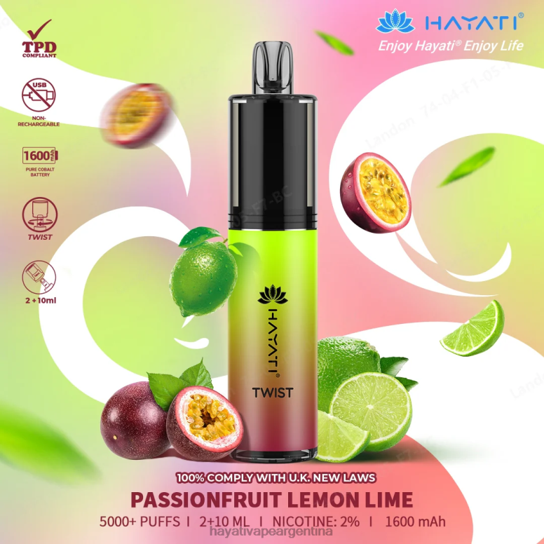 Hayati vapes wholesale - Hayati Twist desechable lima limón maracuyá 28L5L78