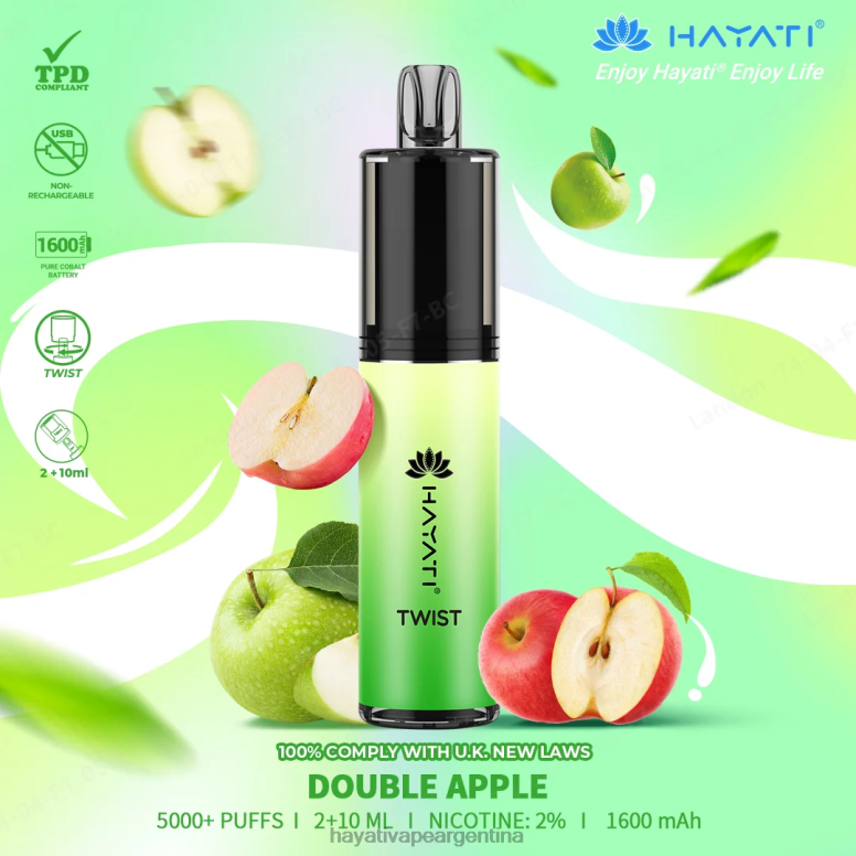 Hayati vapes wholesale - Hayati Twist desechable manzana doble 28L5L68