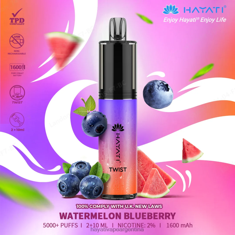 Hayati vapes wholesale - Hayati Twist desechable sandia arandano 28L5L88