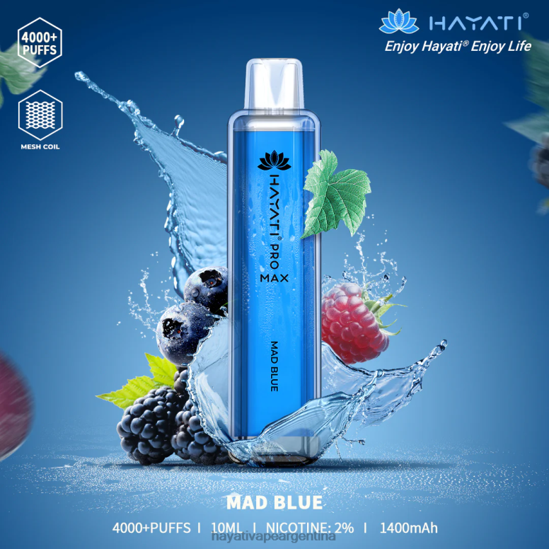 Hayati buenos aires - Hayati Pro Max desechable azul loco 28L5L110