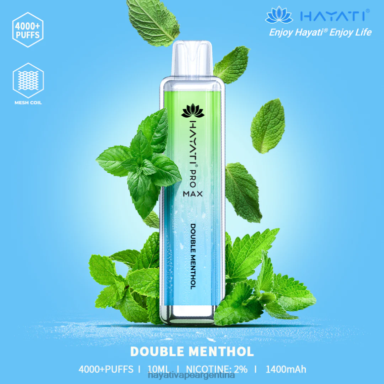 Hayati vape Argentina - Hayati Pro Max desechable doble mentol 28L5L102