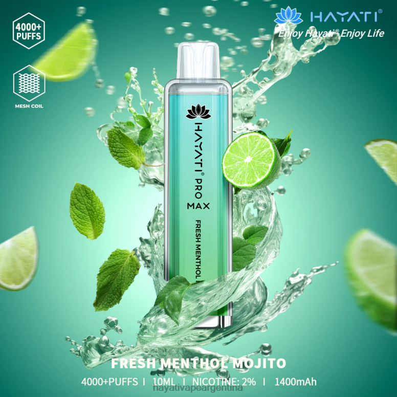 Hayati vape flavours - Hayati Pro Max desechable mojito mentolado fresco 28L5L133