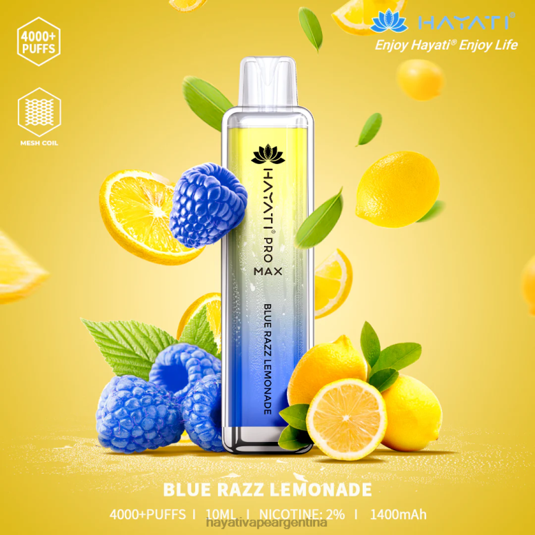 Hayati vape liquid - Hayati Pro Max desechable limonada azul razz 28L5L95