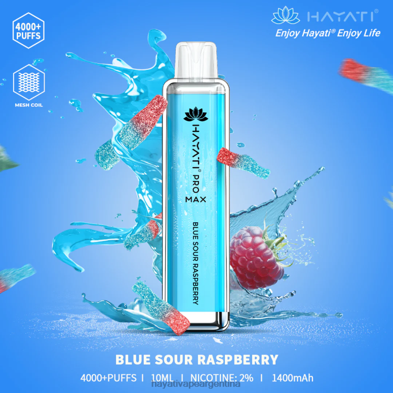 Hayati vape near me - Hayati Pro Max desechable frambuesa agria azul 28L5L96