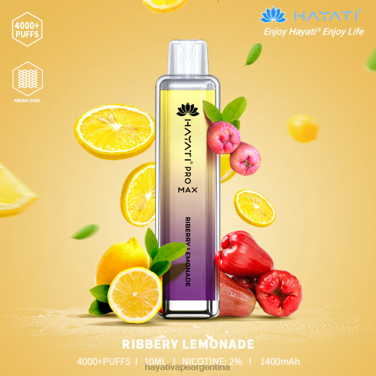 Hayati vape review - Hayati Pro Max desechable limonada de riberas 28L5L117