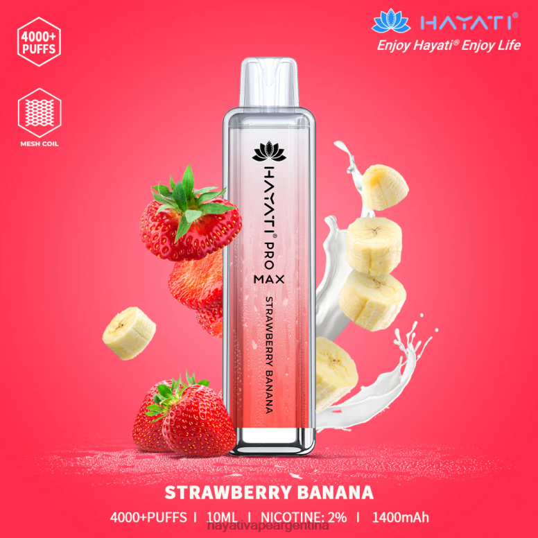 Hayati vape shop - Hayati Pro Max desechable Fresa plátano 28L5L139
