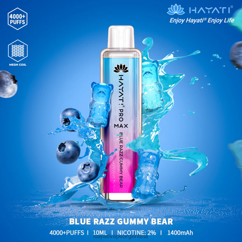 Hayati vape shop - Hayati Pro Max desechable osito de goma azul razz 28L5L129