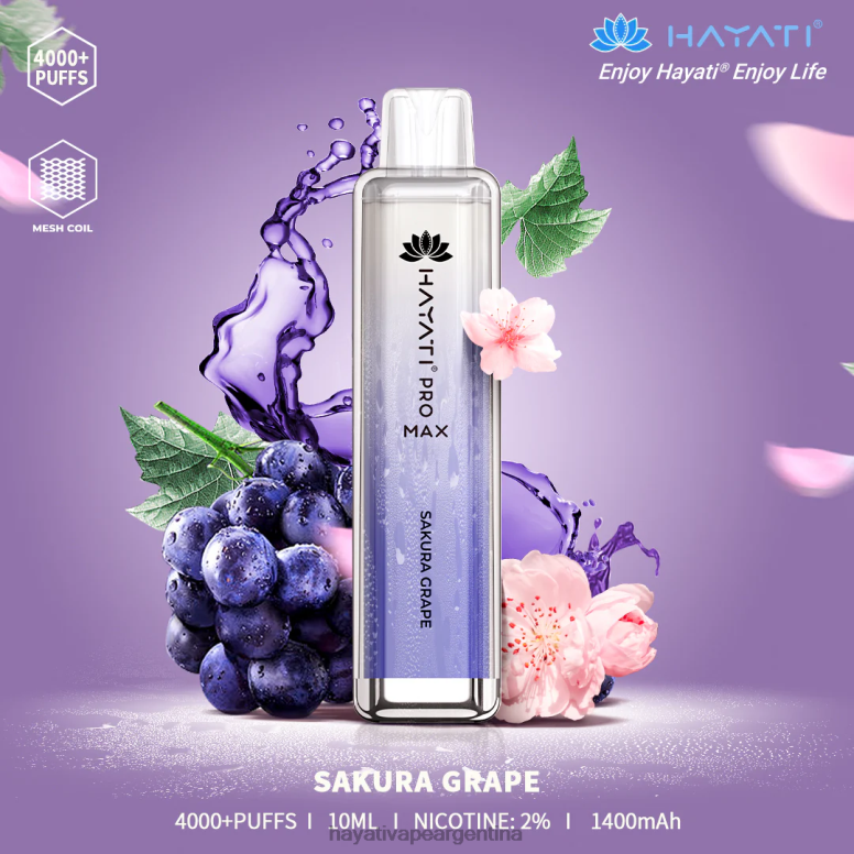 Hayati vape shop - Hayati Pro Max desechable uva sakura 28L5L119