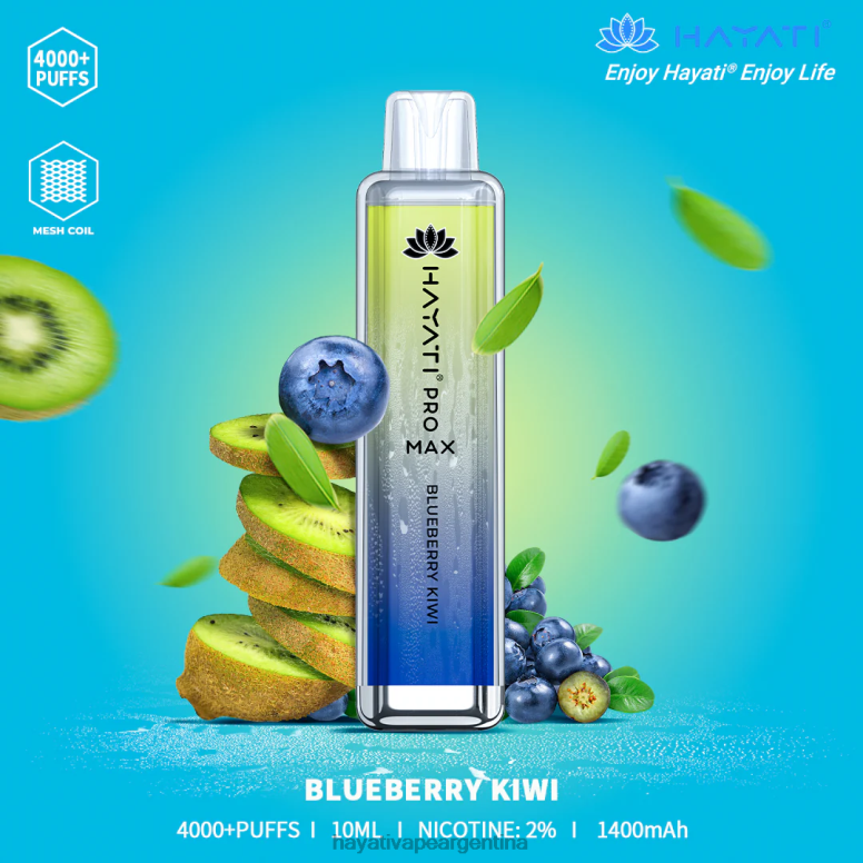 Hayati vapes wholesale - Hayati Pro Max desechable kiwi de arándanos 28L5L98