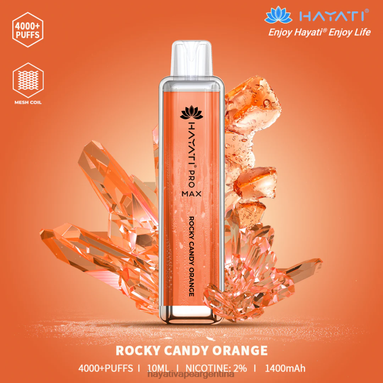 Hayati vapes wholesale - Hayati Pro Max desechable naranja caramelo rocoso 28L5L118