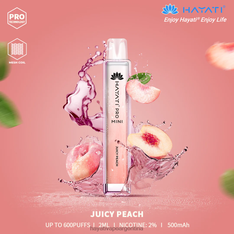 Hayati vape Argentina - Hayati Pro Mini desechable Durazno jugoso 28L5L12