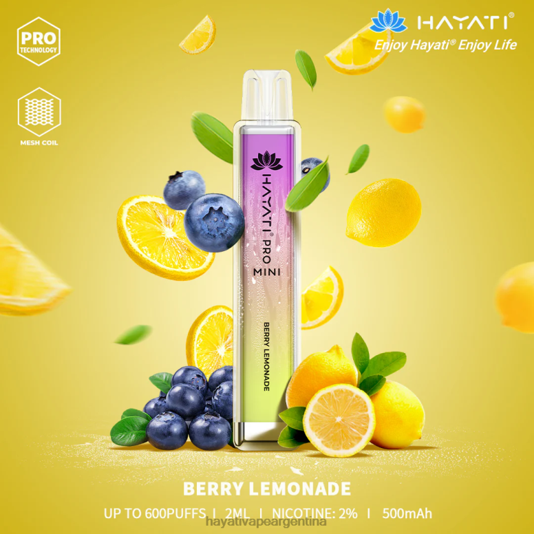 Hayati vape Argentina - Hayati Pro Mini desechable limonada de bayas 28L5L2
