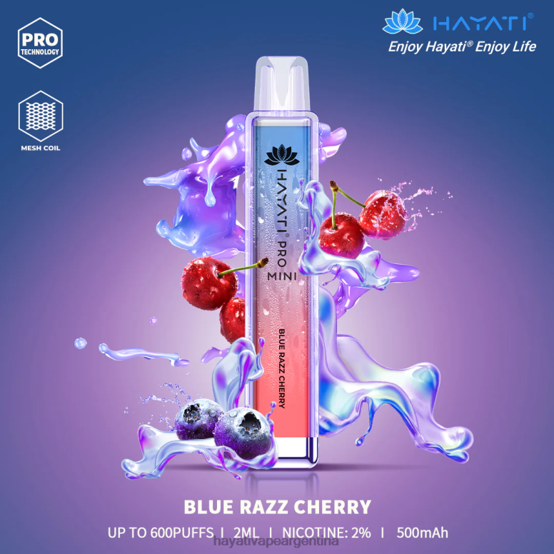 Hayati vape flavours - Hayati Pro Mini desechable cereza azul 28L5L3