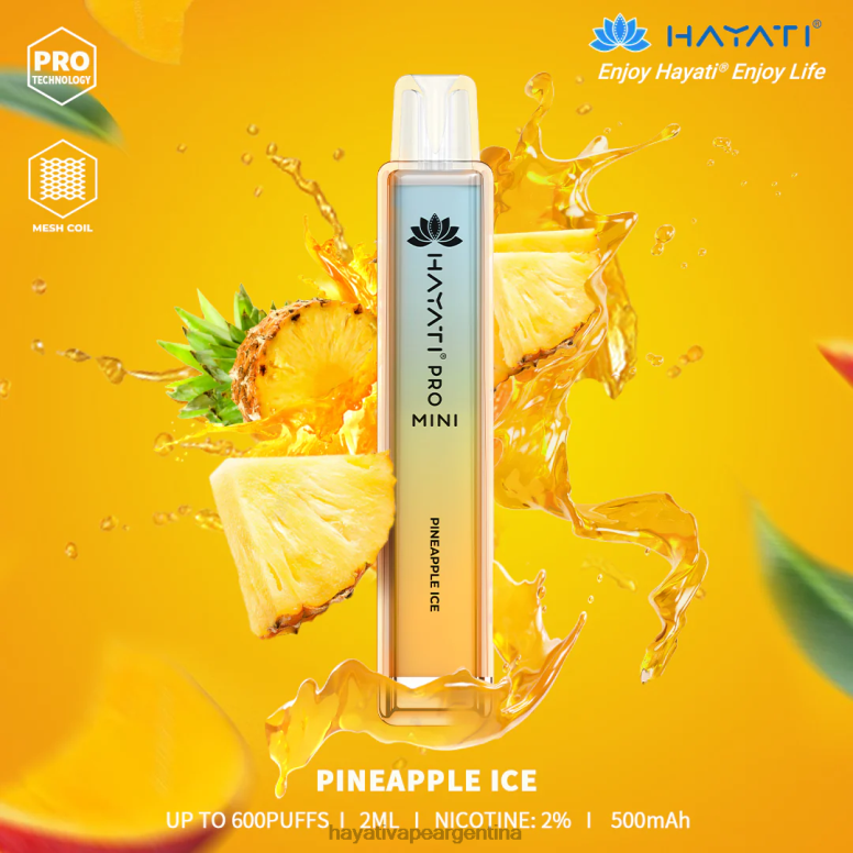 Hayati vape review - Hayati Pro Mini desechable hielo de piña 28L5L17