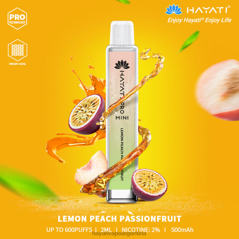 Hayati vapes wholesale - Hayati Pro Mini desechable maracuyá melocotón limón 28L5L28