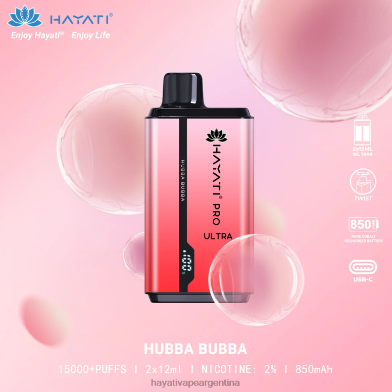 Hayati Argentina - Hayati Pro Ultra desechables 15000 inhalaciones hubba bubba 28L5L201