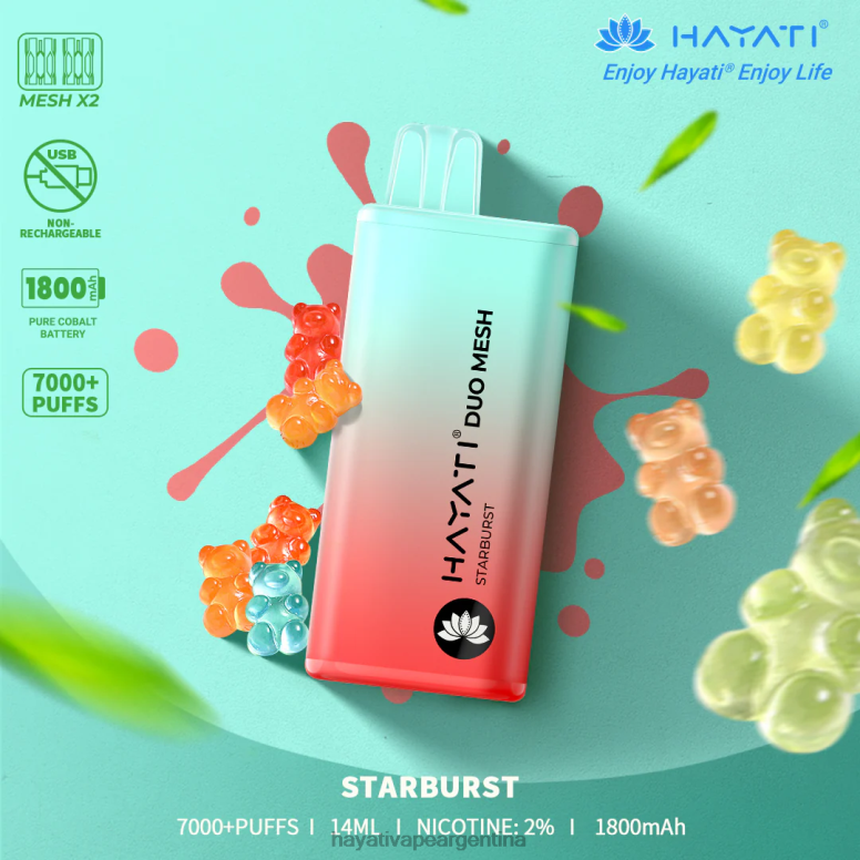 Hayati Argentina - Hayati Duo Mesh desechable estallido estelar 28L5L181