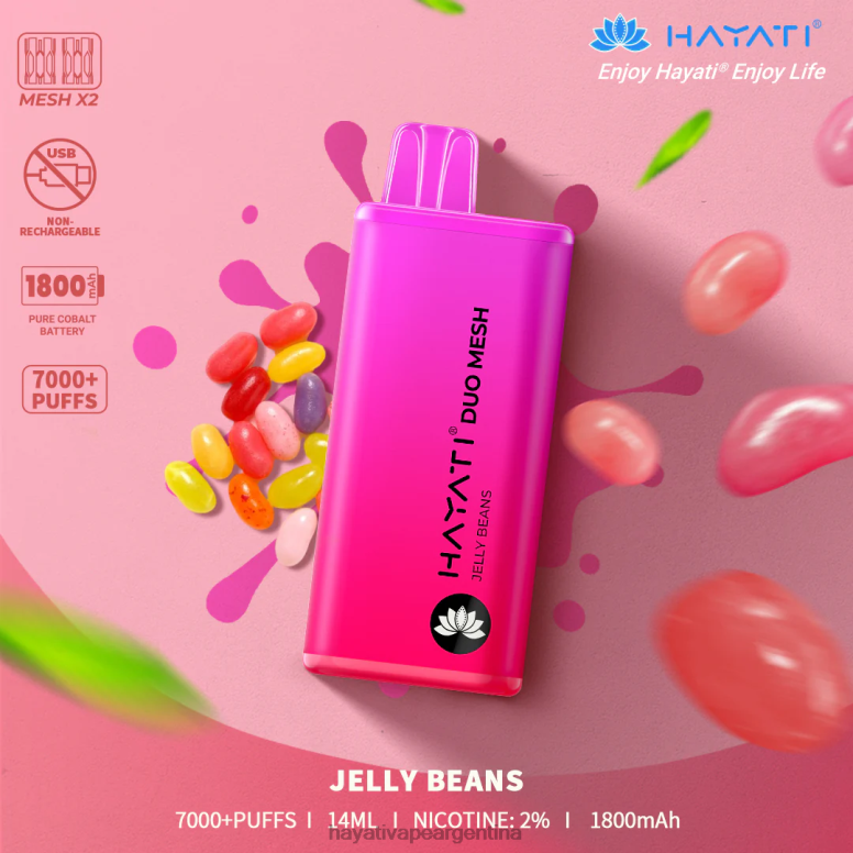 Hayati vape Argentina - Hayati Duo Mesh desechable frijolitos confitados 28L5L172
