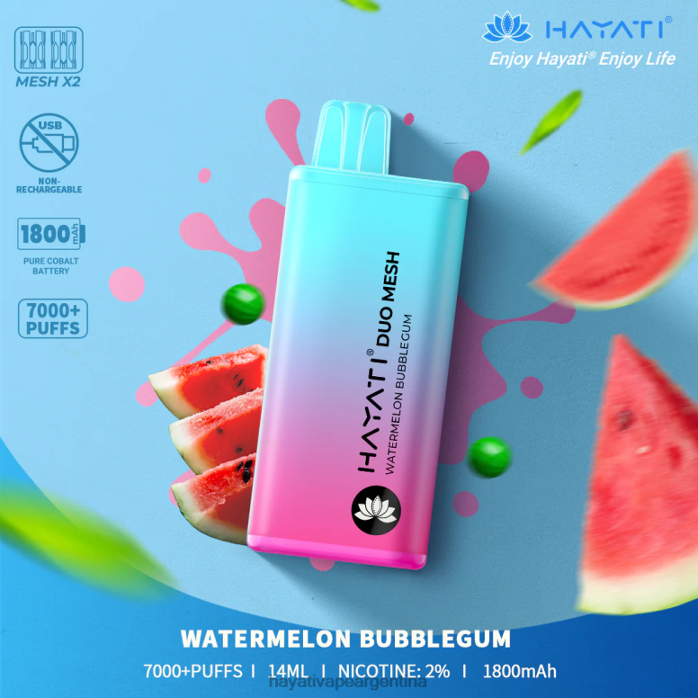 Hayati vape liquid - Hayati Duo Mesh desechable chicle de sandía 28L5L185