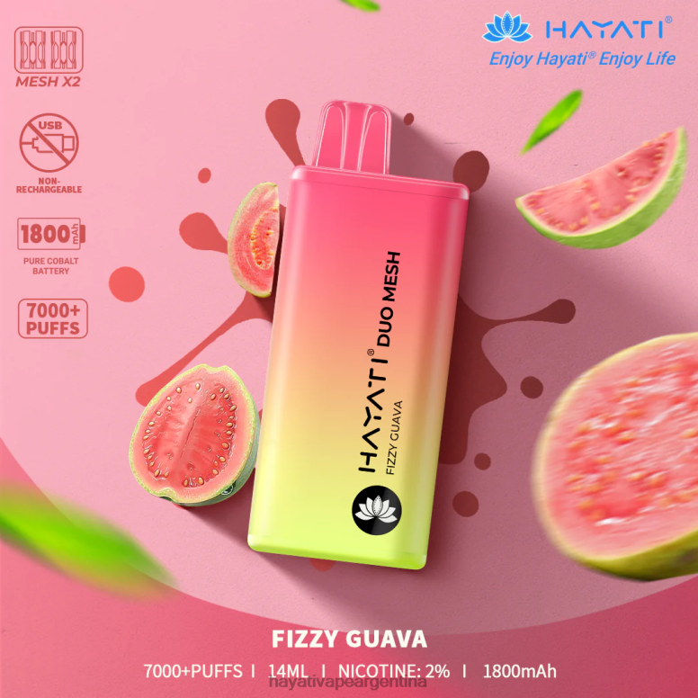 Hayati vape shop - Hayati Duo Mesh desechable guayaba gaseosa 28L5L169