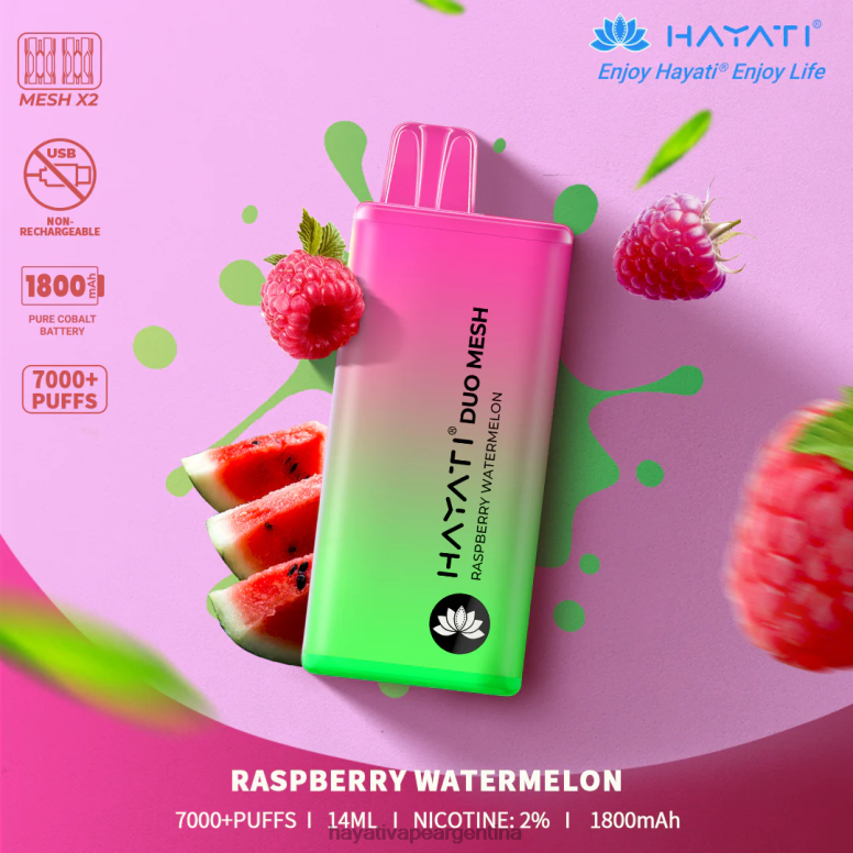 Hayati vapes wholesale - Hayati Duo Mesh desechable sandía frambuesa 28L5L178