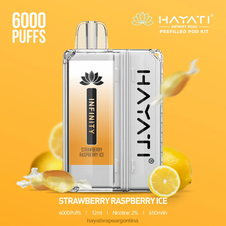 Hayati Argentina - Hayati Infinity 6000 kits de cápsulas hielo de fresa y frambuesa 28L5L161