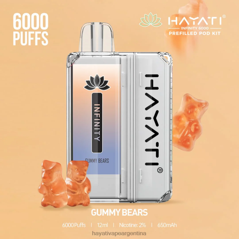 Hayati Argentina - Hayati Infinity 6000 kits de cápsulas ositos de goma 28L5L151