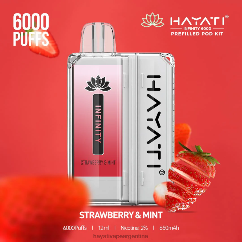 Hayati buenos aires - Hayati Infinity 6000 kits de cápsulas fresa y menta 28L5L160