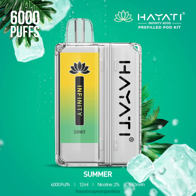 Hayati vape Argentina - Hayati Infinity 6000 kits de cápsulas verano 28L5L162