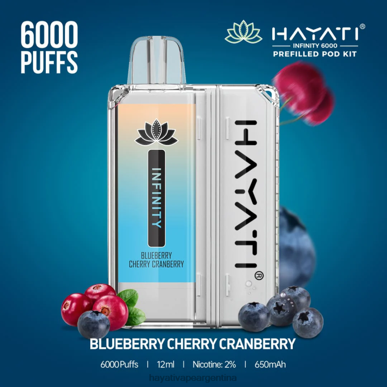 Hayati vape liquid - Hayati Infinity 6000 kits de cápsulas arándano cereza arándano 28L5L145