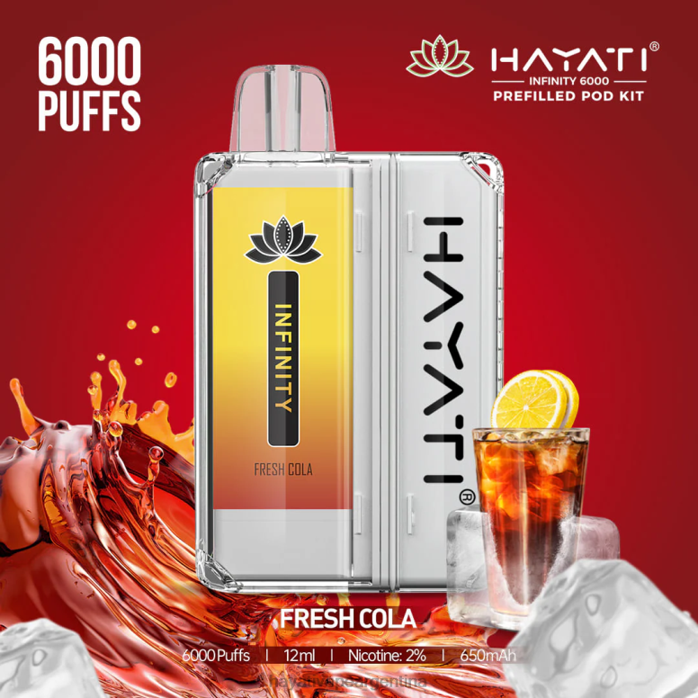 Hayati vape shop - Hayati Infinity 6000 kits de cápsulas refresco de cola 28L5L149