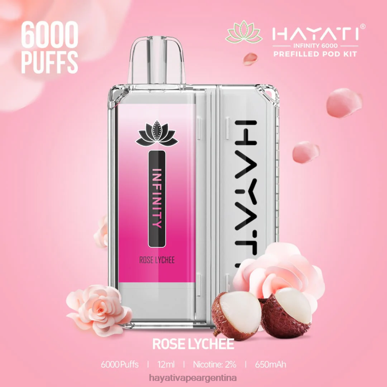 Hayati vapes wholesale - Hayati Infinity 6000 kits de cápsulas lichi rosa 28L5L158