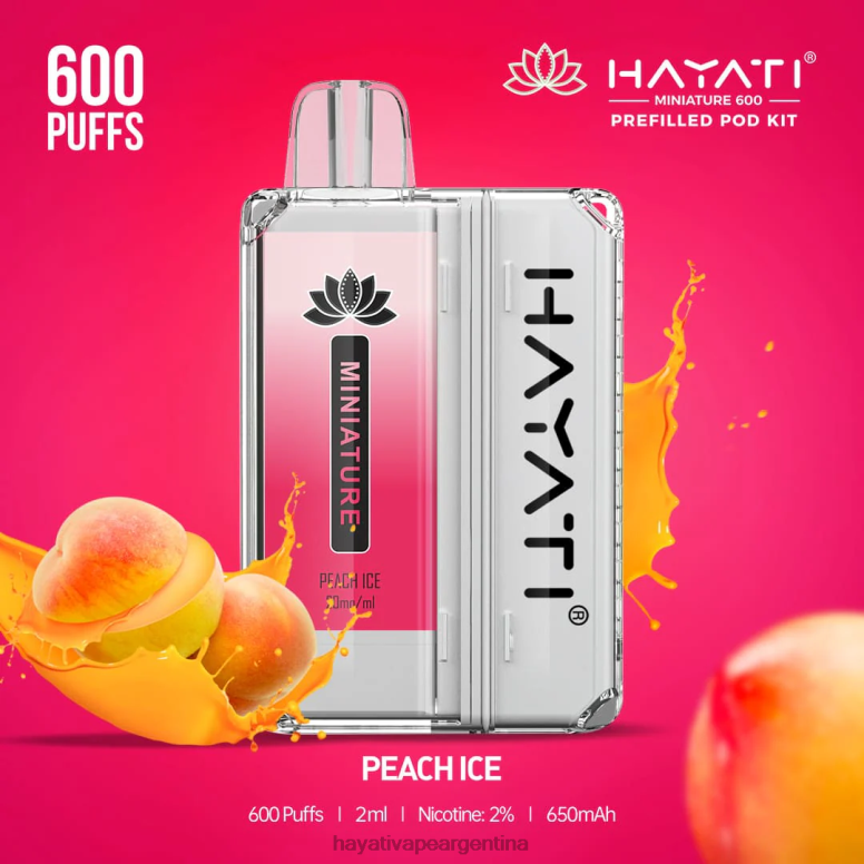 Hayati Argentina - Hayati Miniature kits de 600 cápsulas hielo de durazno 28L5L41