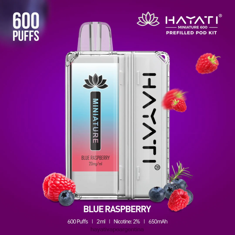 Hayati buenos aires - Hayati Miniature kits de 600 cápsulas frambuesa azul 28L5L30