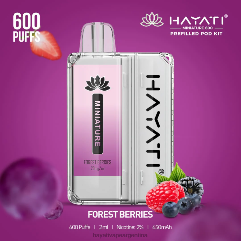 Hayati flavour list - Hayati Miniature kits de 600 cápsulas bayas del bosque 28L5L34