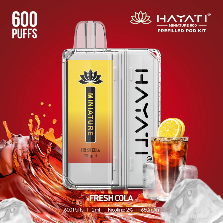 Hayati vape liquid - Hayati Miniature kits de 600 cápsulas refresco de cola 28L5L35