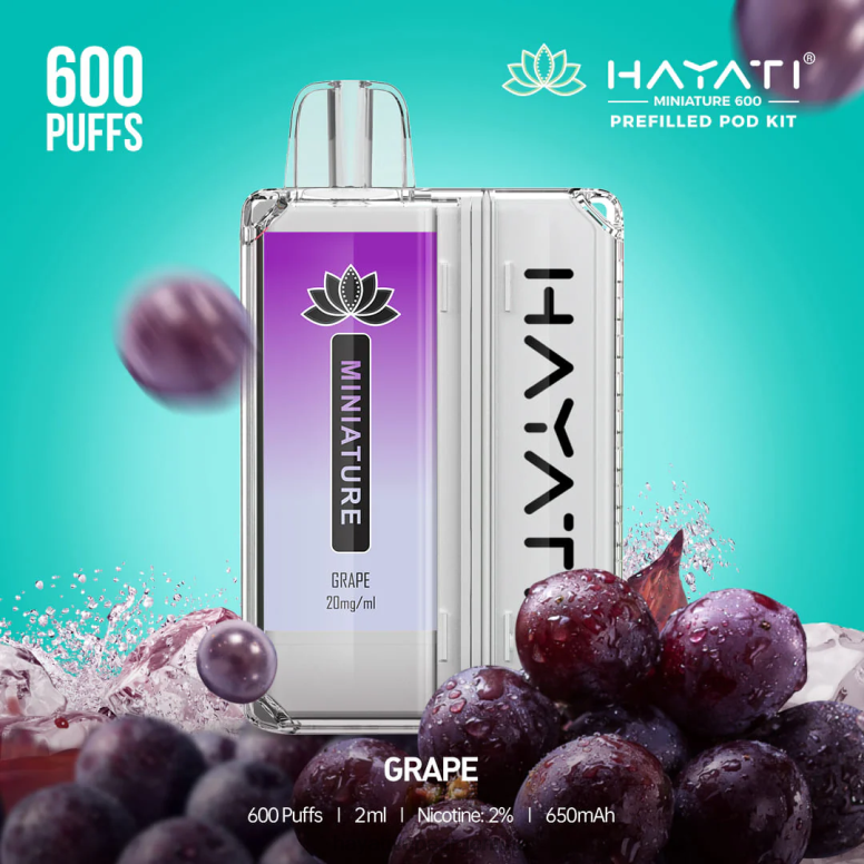 Hayati vape near me - Hayati Miniature kits de 600 cápsulas uva 28L5L36