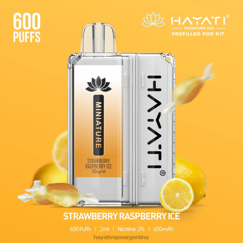 Hayati vape review - Hayati Miniature kits de 600 cápsulas hielo de fresa y frambuesa 28L5L47